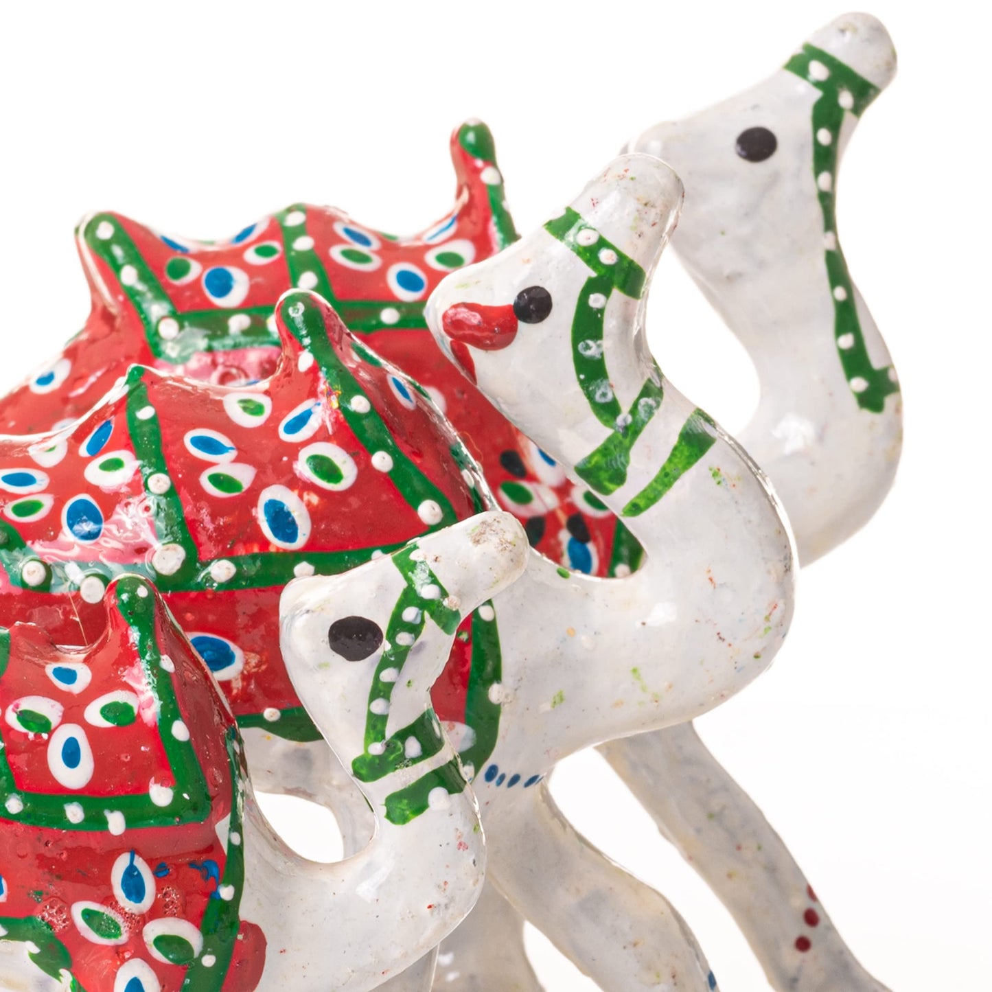 Tarini Gallery Traditional Indian Rajasthani Showpiece Table Home Office Festive Party Decoration Décor & Gifting (White Camel Family Set of 3)