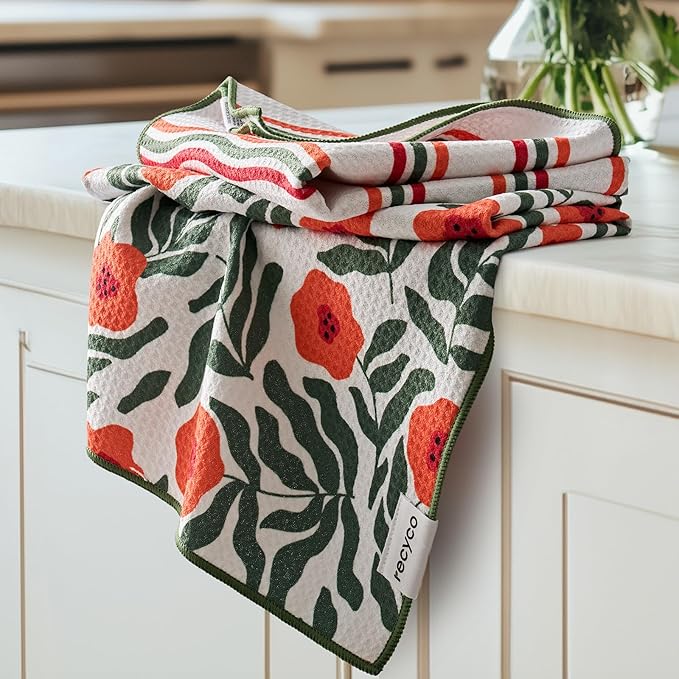 RECYCO Waffle Kitchen Towel Set of 2