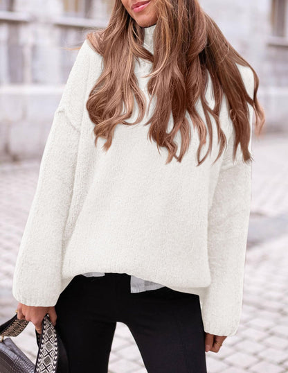 PRETTYGARDEN Oversized Sweaters for Women 2025 Chunky Turtleneck Sweater Fall Clothes Long Sleeve Tops Winter Clothing