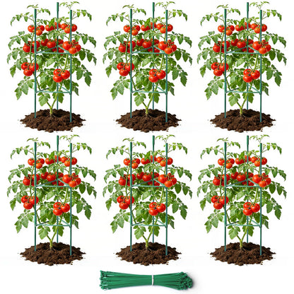 SDLDEER 6 Pack Tomato Cages for Garden, Up to 48in Adjustable Tomato Cage, Tomato Stakes Plant Cage for Garden Plant Support, Climbing Vegetables Plants Flowers