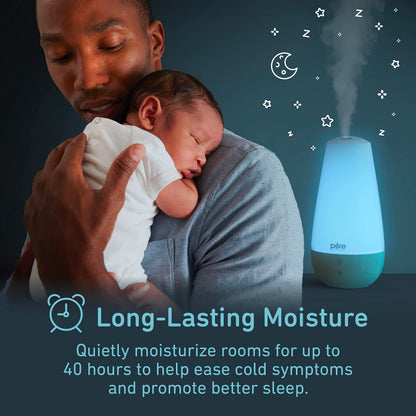 Pure Enrichment PureSpa XL 3-in-1 Cool Mist Humidifier, Essential Oil Diffuser & Mood Light - 2L Tank Provides Powerful Mist Coverage up to 350 sq ft in Bedroom, Office & Large Rooms