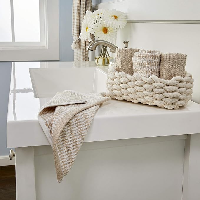 SKL Home Longborough 100% Turkish Cotton Premium 4-Piece Washcloth Set
