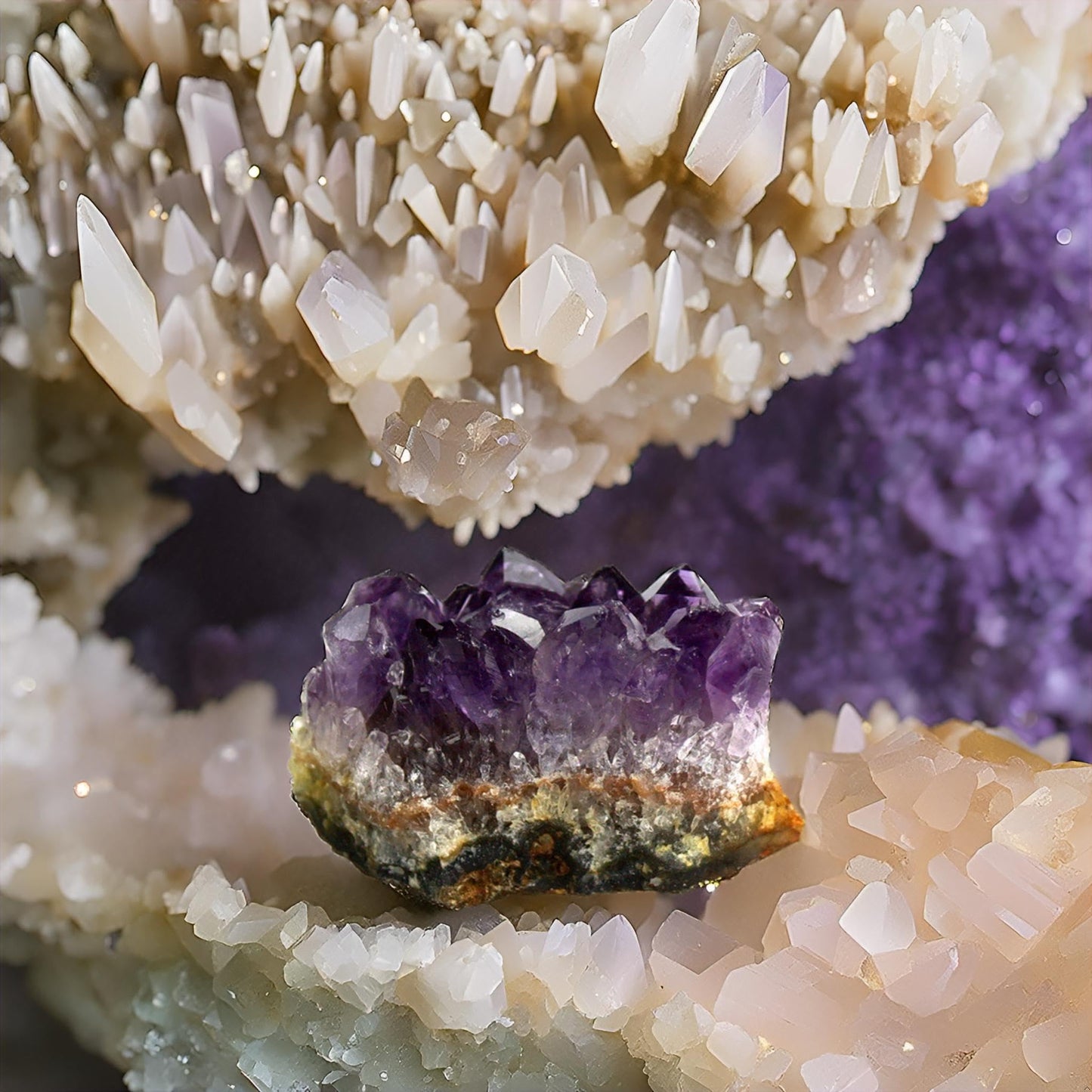 Sisamn Raw Amethyst Geode Cluster 1 Pc Natural Amethyst Crystal Rock Irregular Real Healing Crystal for Home Decor Specimen