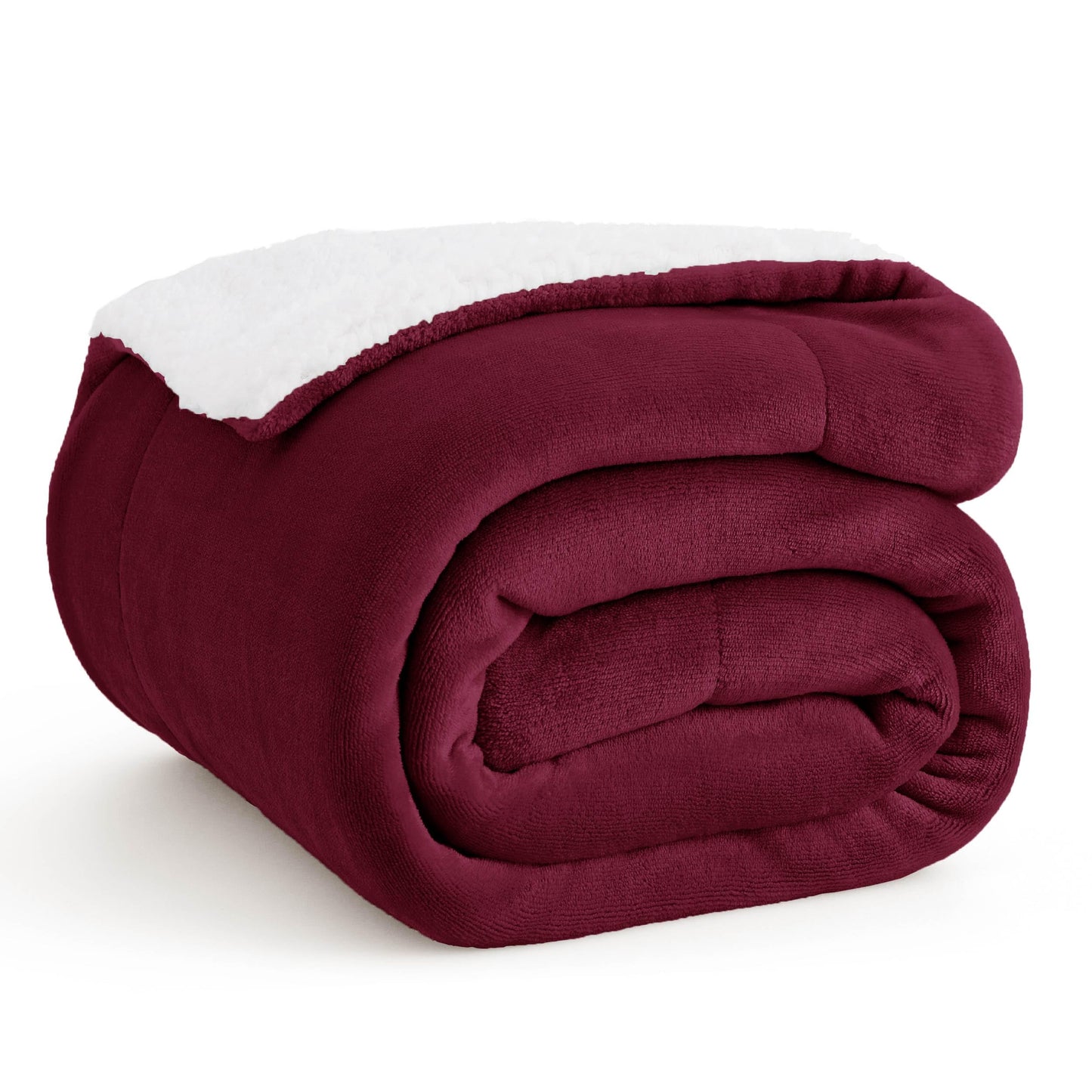 Bedsure GentleSoft Sherpa Fleece Blankets Queen Size for Bed - Thick and Warm, Soft Fuzzy Plush Queen Blanket for Winter, Grey, 90x90 Inches