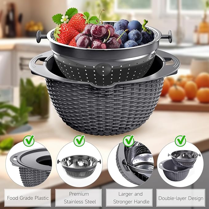 4-1 Colander with Bowl Set