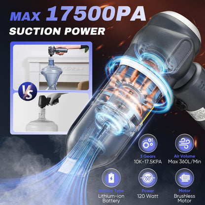 SakerPlus Telescopic Camping Lantern & Car Vacuum Portable