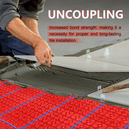 MAXKOSKO Heating Cable Underlayment Membrane, Easy Installation and Uncoupling Heated Floor Mat, Waterproof and Tile Anti-Fracture 161 Sq. Ft.
