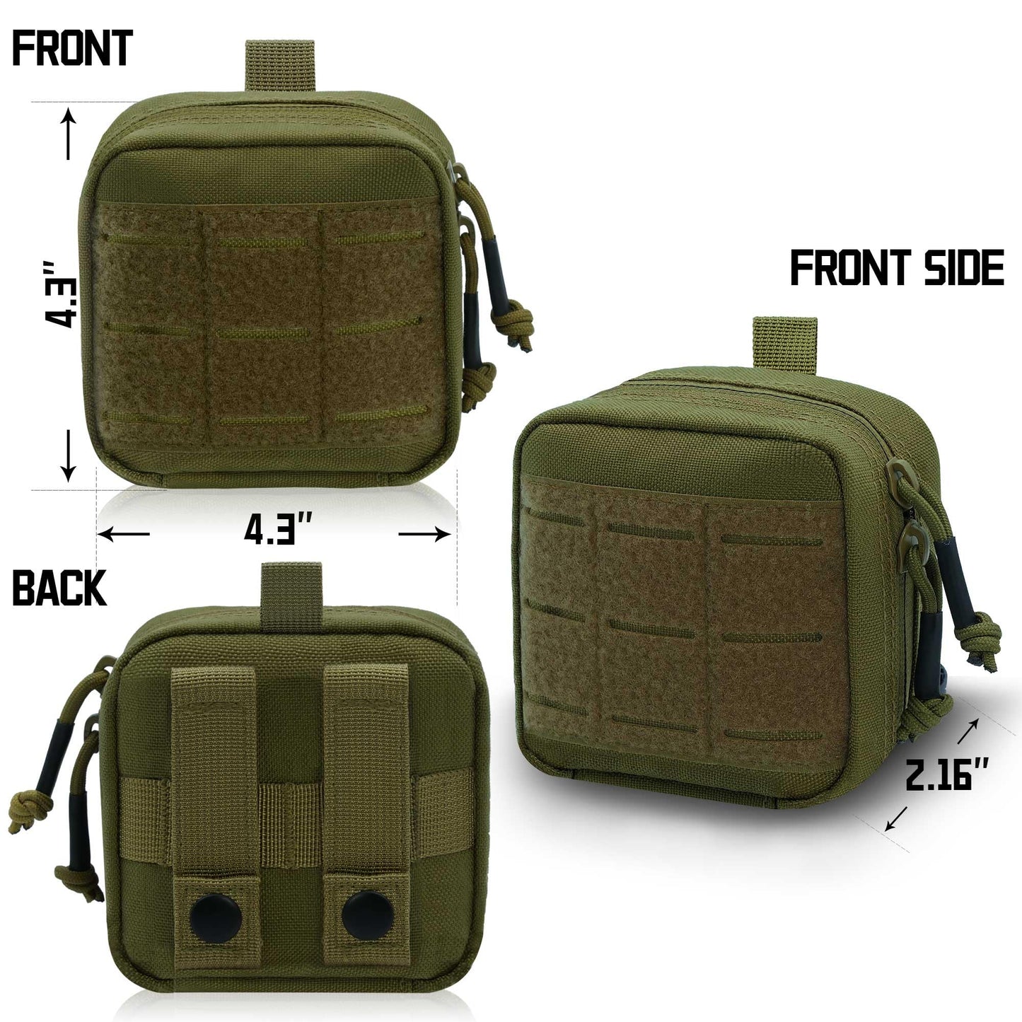 Small Admin Pouch Molle, Tactical Mini Utility Tool EDC Waist Belt Pouches Bag for Vest Backpack