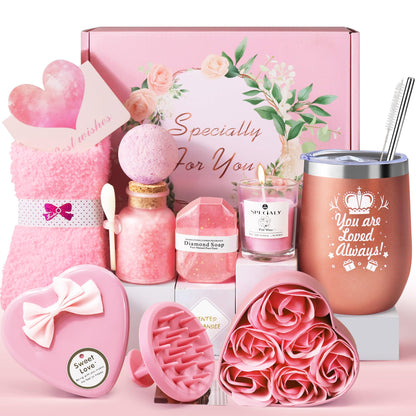 Birthday Gifts for Women, Birthday Presents for Her, Unusual Birthday Hampers Pamper Self Care Gifts Relaxation Bath Sets for Friends, Mum, Wife, Girls, Sister