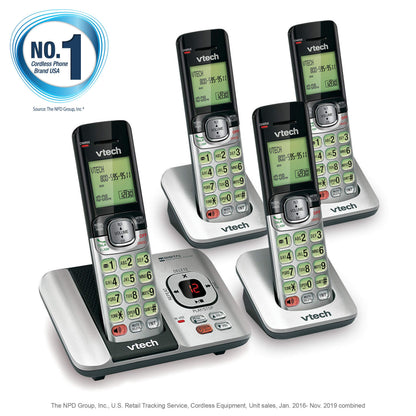 VTech CS6719-2 2-Handset Cordless Phone with Caller ID/Call Waiting, Handset Intercom & Backlit Display/Keypad, Silver