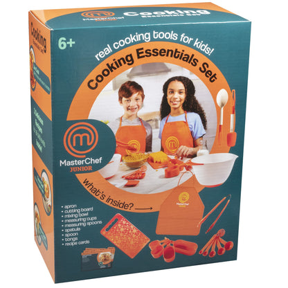 MasterChef Junior Cooking Essentials Set - 9 Pc. Kit Includes Recipes, Apron, Cutting Board, Mixing Bowl, Measure Cups, Spoons, Homemade Holiday Gifts