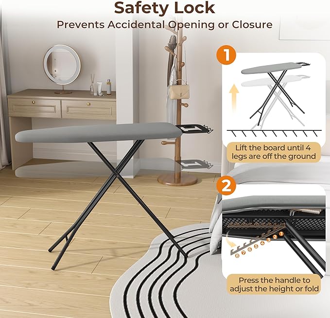 Yaheetech Foldable Ironing Board, Heavy Duty Iron Board