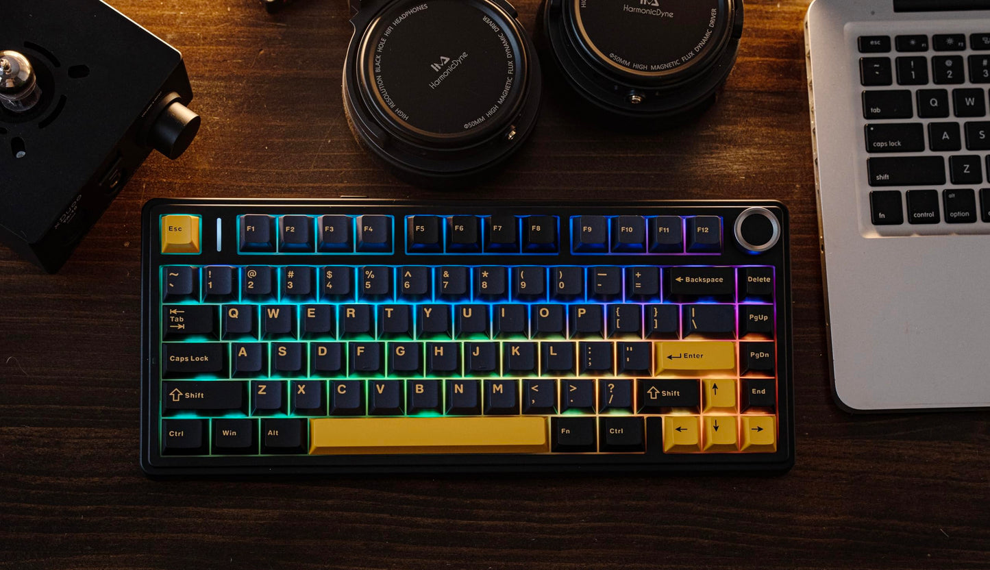 EPOMAKER x Aula F75 Gasket Mechanical Keyboard, 75% Wireless Hot Swappable Gaming Keyboard with Five-Layer Padding&Knob, Bluetooth/2.4GHz/USB-C, RGB (Light Blue, LEOBOG Reaper Switch)
