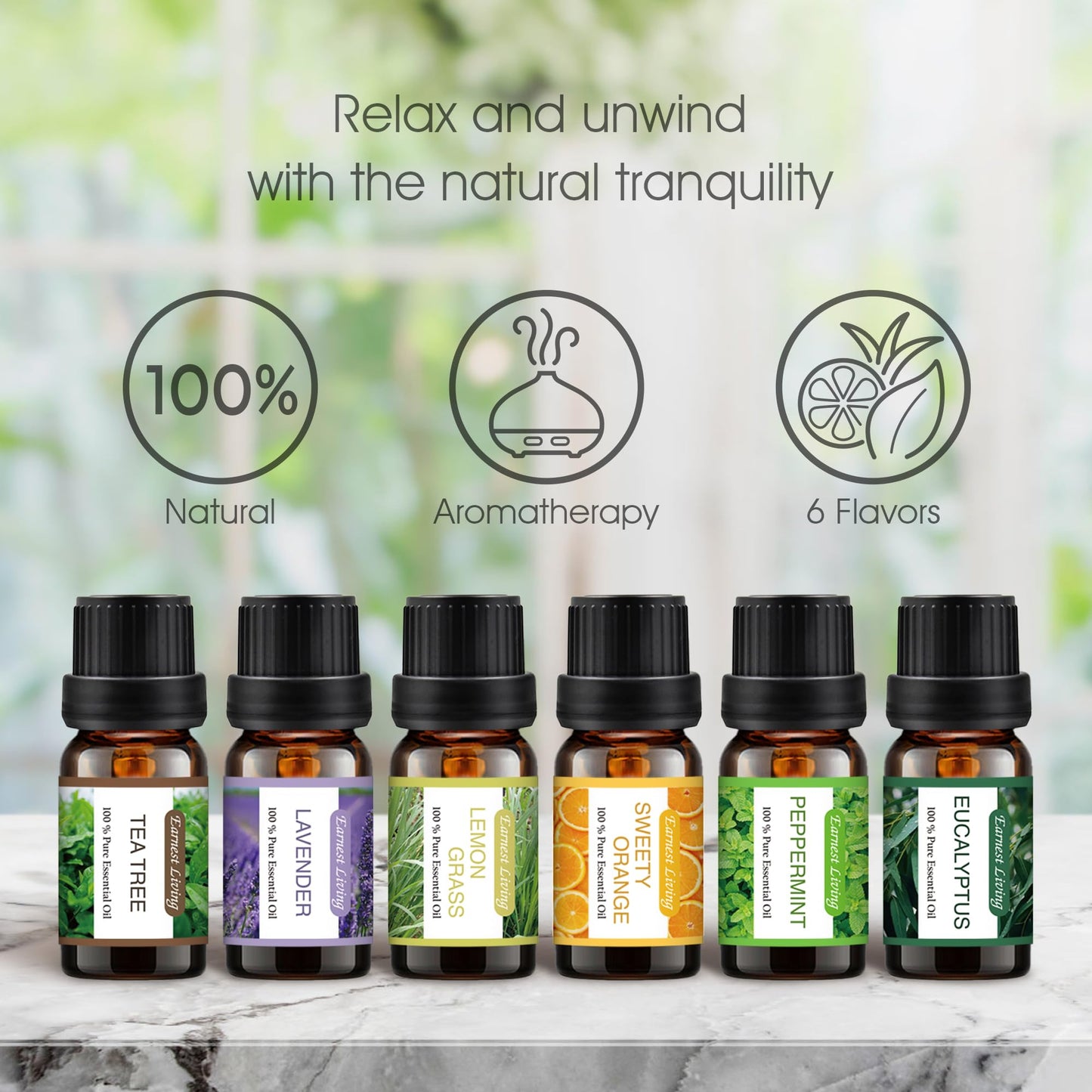 Earnest Living Essential Oil Diffuser White Ceramic Diffuser 100 ml Timers Night Lights and Auto Off Function Home Office Humidifier Aromatherapy Diffusers for Essential Oils