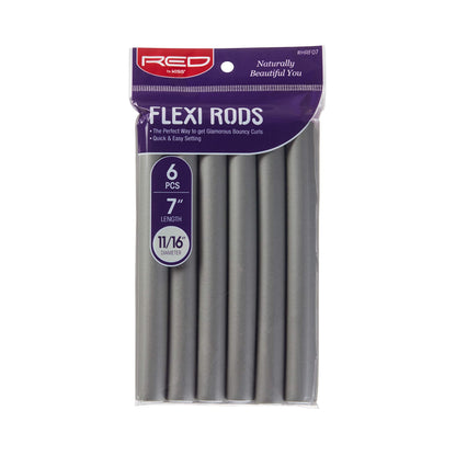 Red by Kiss 36PCS Flexi Rods, Flexible Curling Rods, Twist Foam Hair Rollers, No Heat Hair Curlers 7" Sets
