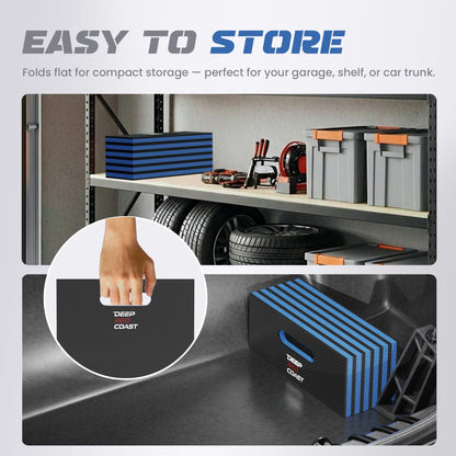 Deepredcoast Foldable EVA Utility Mat with Handle, 47" × 15.8" Foldable Kneeling Pad for Garage Work, Workshop Repair, Yard Tasks, Gardening, Blue
