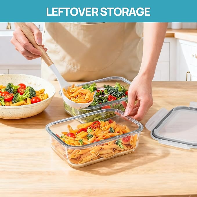 Vtopmart 2Pack 1500ml/50.7oz Large Glass Storage Containers