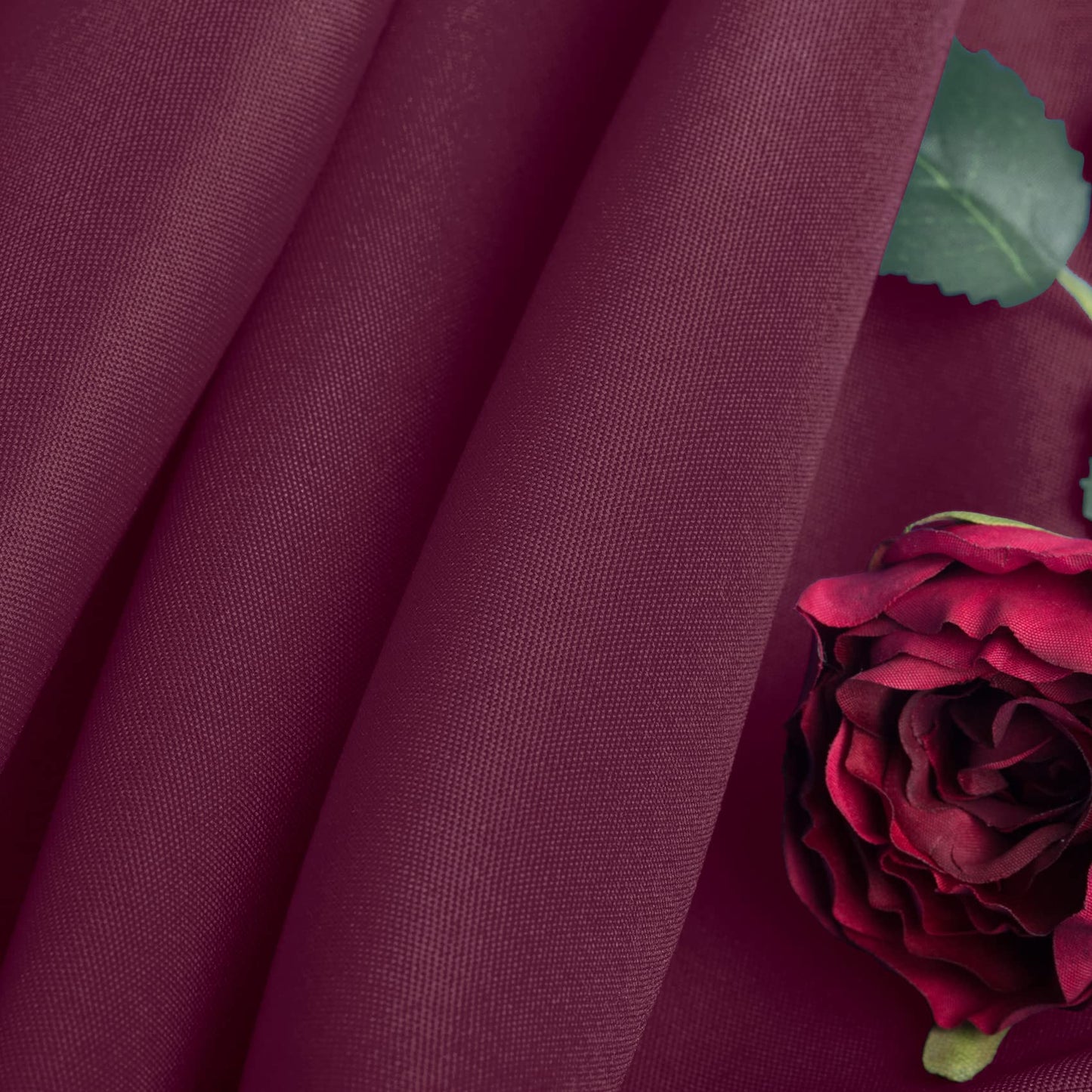Ascoza 2pack 90x132 Inch Burgundy Rectangular Tablecloth 6 Feet Table Cloth in Polyester Fabric for Wedding/Banquet/Restaurant/Parties