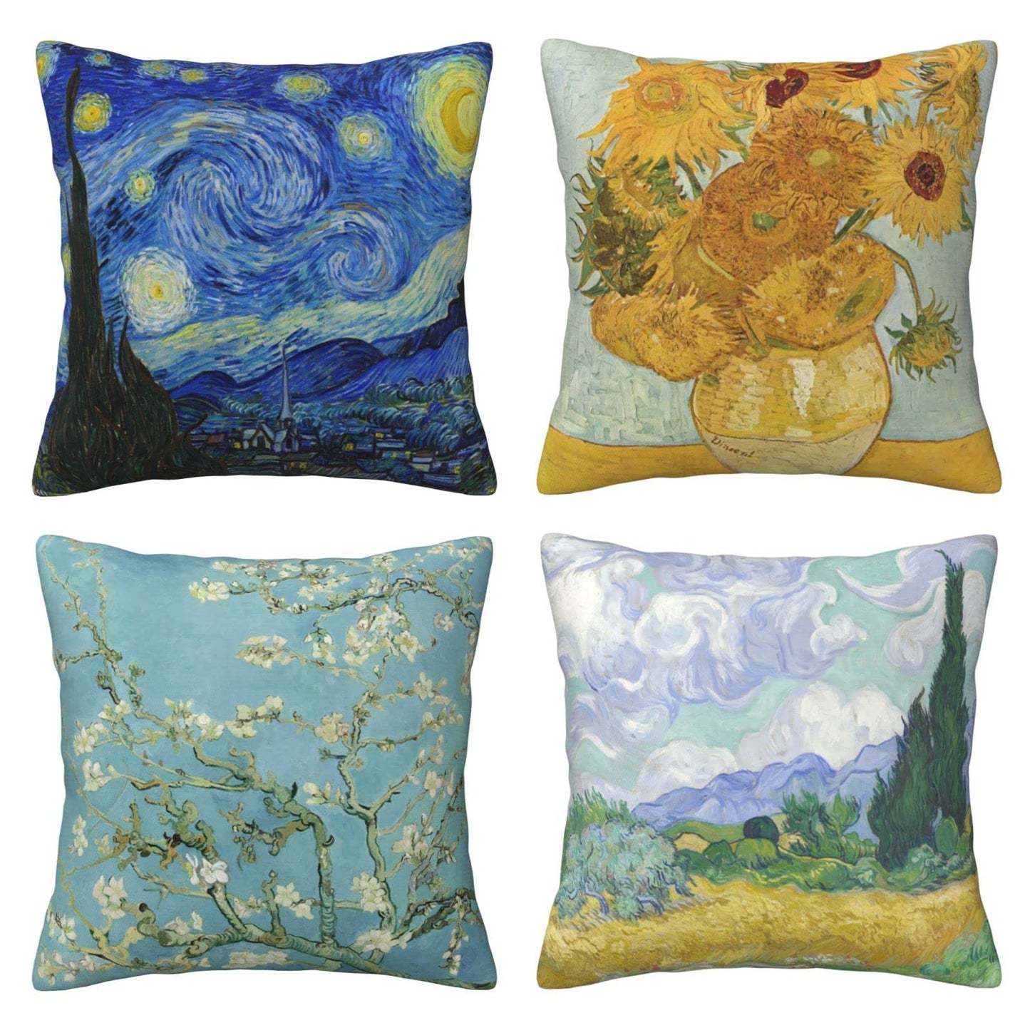 Worltoldb Christmas Bear Deer Throw Pillow Covers Set of 4 Winter Xmas Decorative Soft Linen Fabric Square Cushion Case for Room Bedroom Sofa Car 18x18 (506, 18"x18")