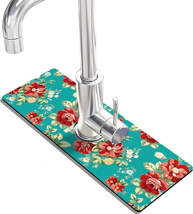 Kitchen Sink Splash Guard Faucet Mat Super Absorbent Fast Drying Mat Sink