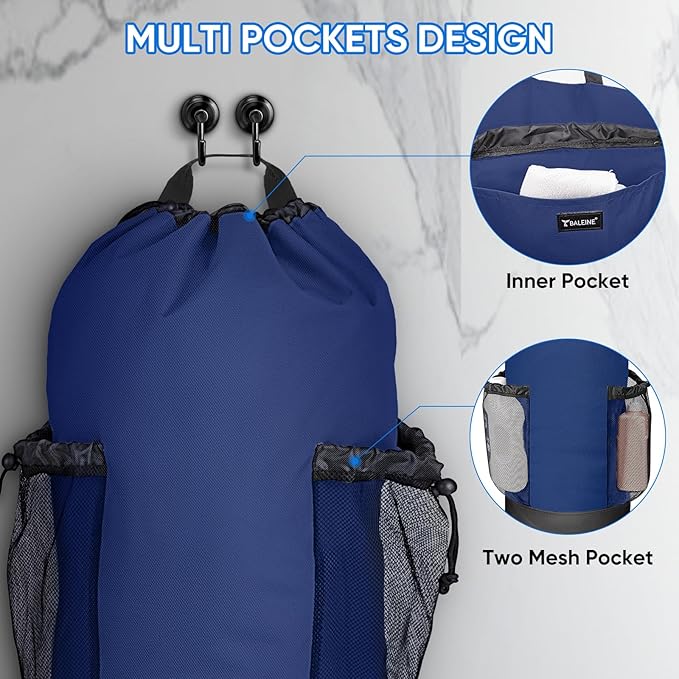 BALEINE 2PK 120L Laundry Bag Backpack, 900D Oxford Fabric Large Travel Laundry
