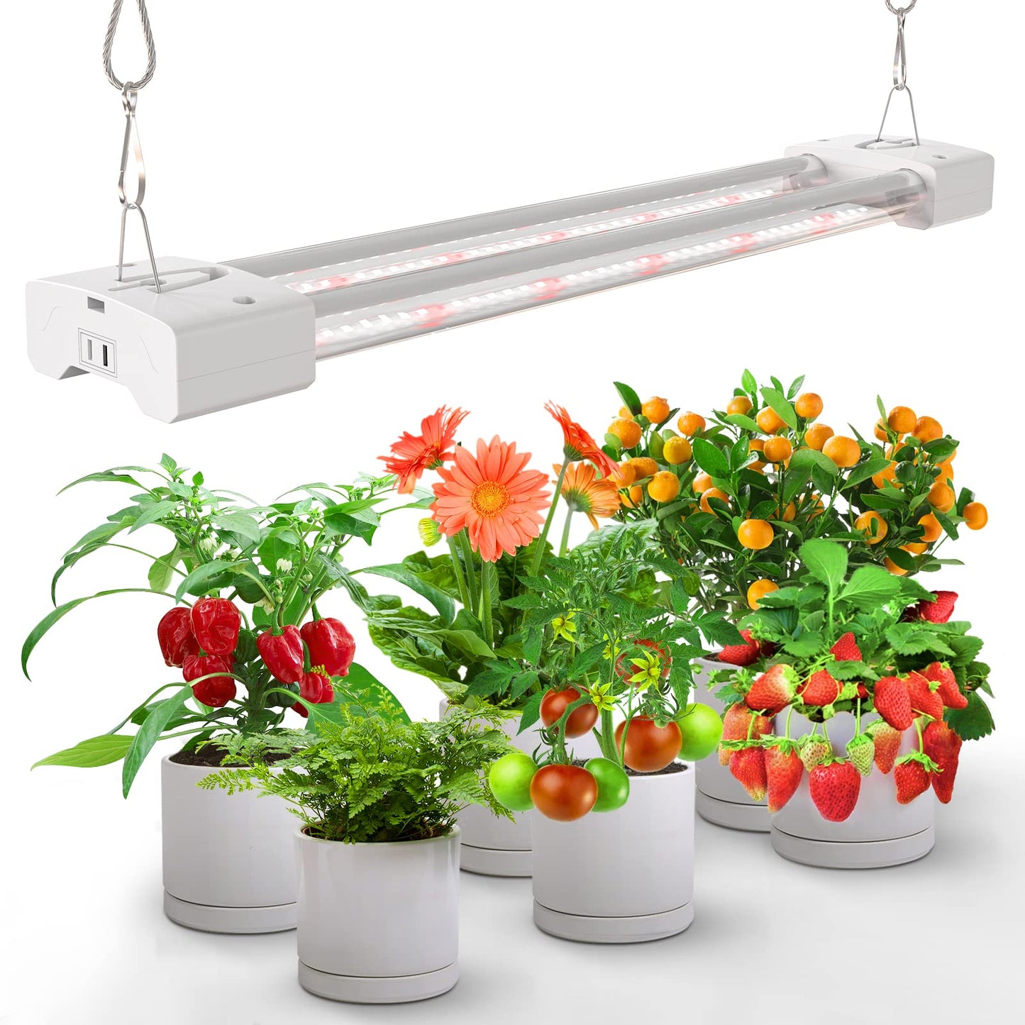 METRYEE LED Grow Lights 16W Full Spectrum Integrated Growing Lamp Lighting Fixtures with High PPFD for Greenhouse Hydroponic Indoor Plant Seedling Veg and Flower