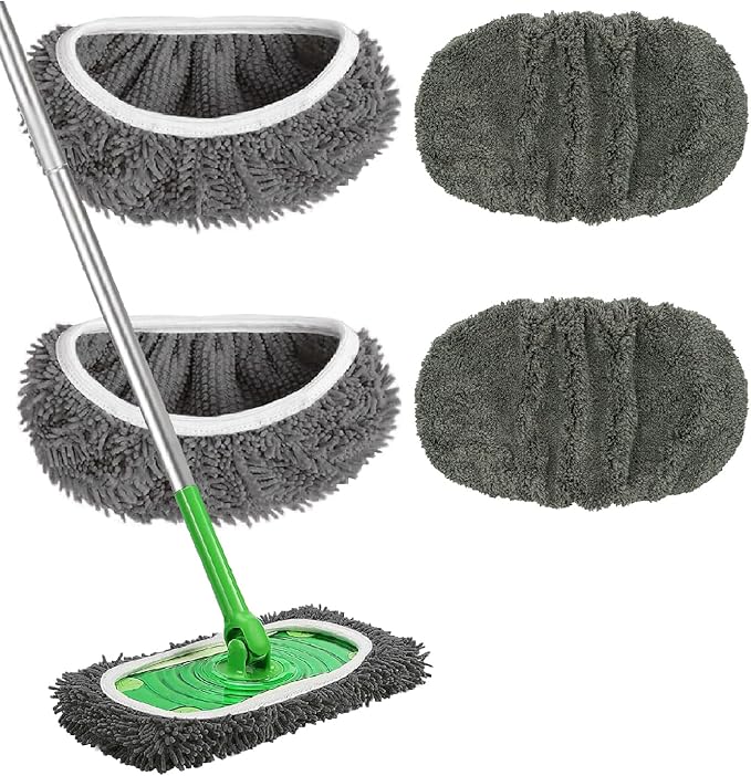 Reusable Microfiber Mop Pads Washable Wet Pads Compatible