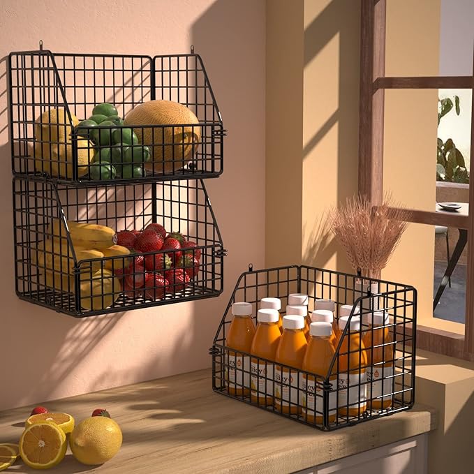 Larger & Deeper Hanging Storage Basket, Closet Organizers and Storage, Hanging