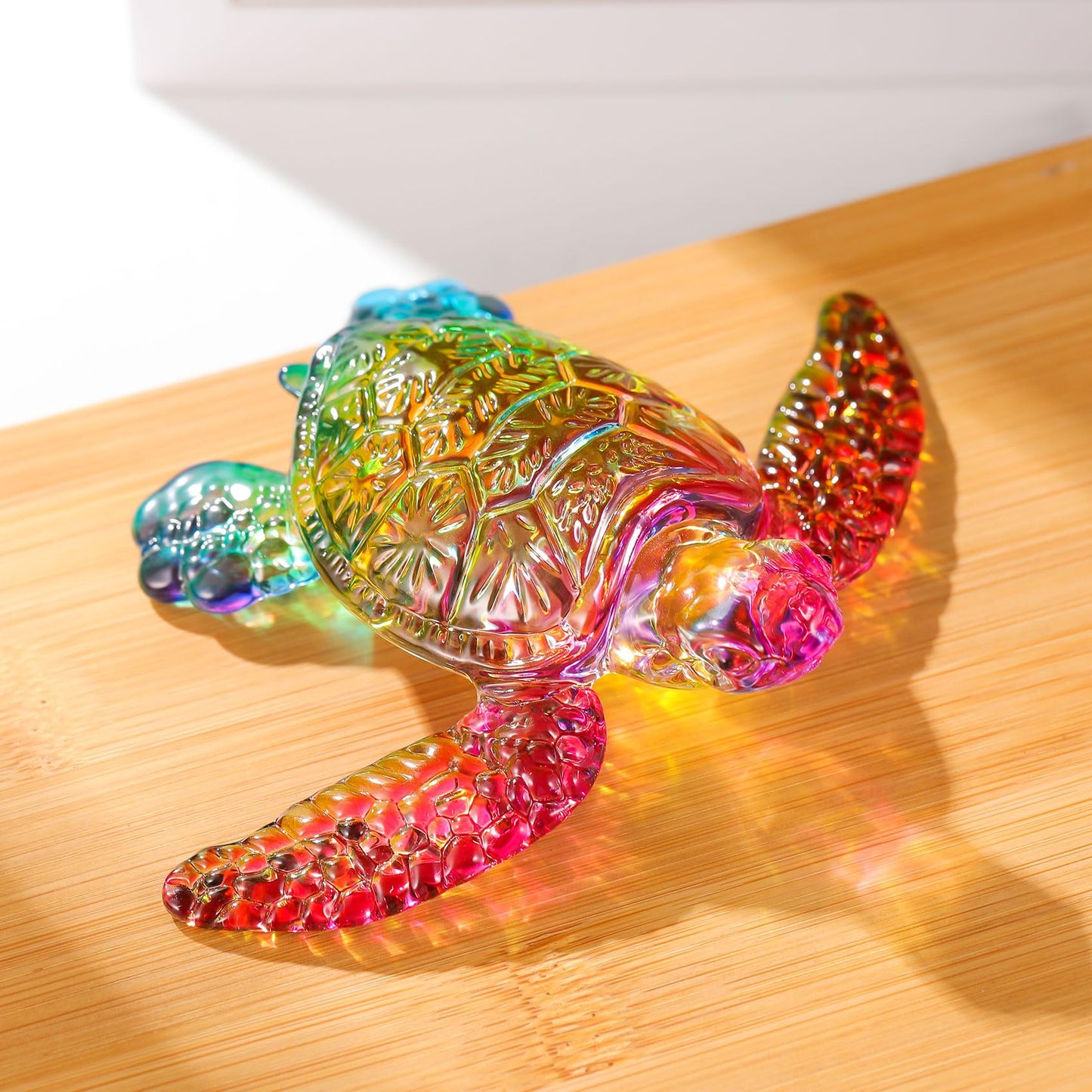 Movdyka Crystal Sea Turtle Glass Figurine Home Decor Gifts for Women