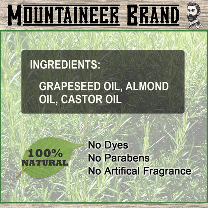 Mountaineer Brand Natural Beard Oil with Lime & Sage Scent | Made in West Virgina | Hydrates, Moisturises, Softens & Conditions for Beard Growth | Treats Dry Itchy Beards for Men | 2oz