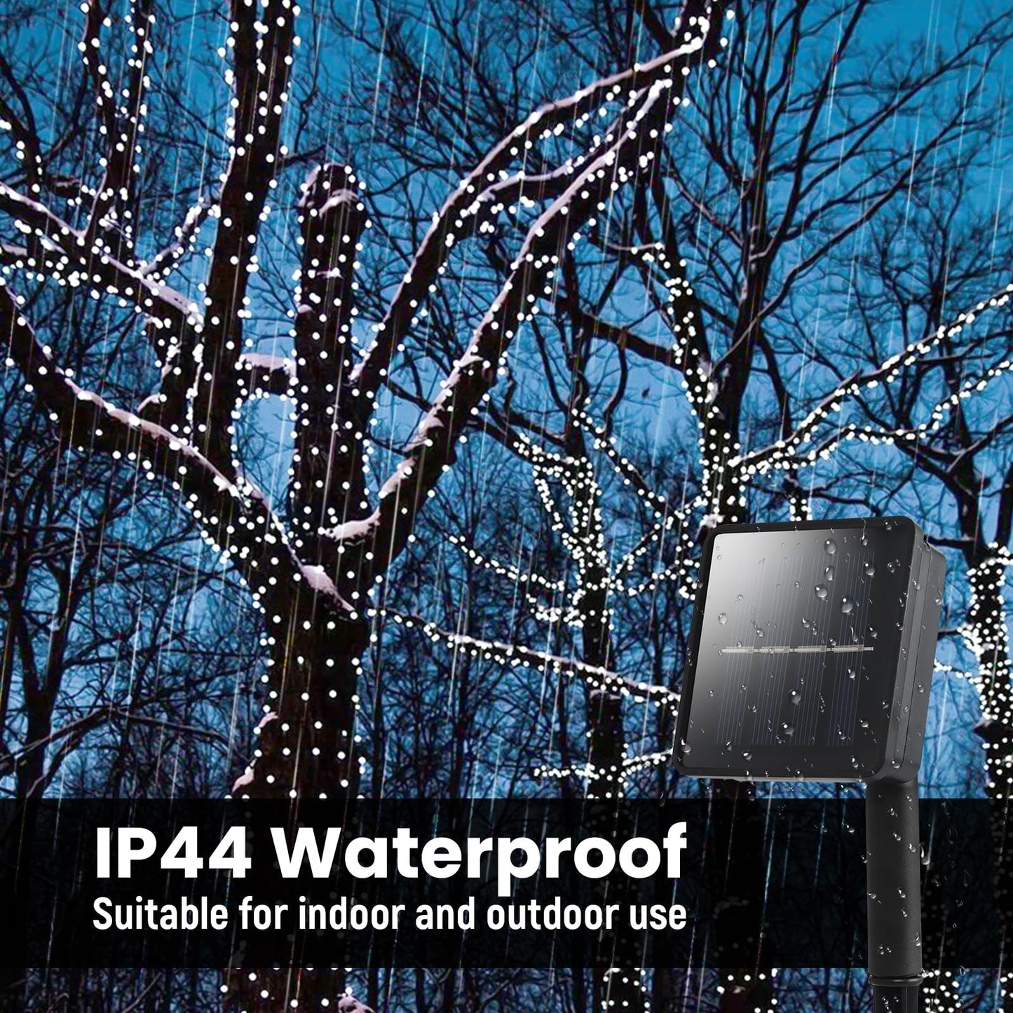Dailyart Solar String Lights Outdoor, 2 Pack 240 Led Solar Fairy Lights for Outside Waterproof 170ft Cool White Solar Lights 8 Lighting Mode Solar String Lights for Outside,Garden,Courtyards,Trees