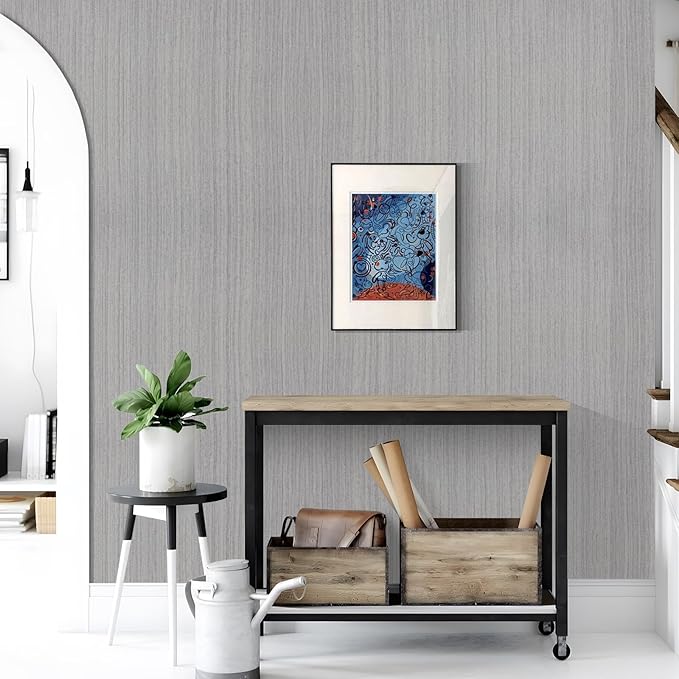 Grasscloth Peel and Stick Wallpaper