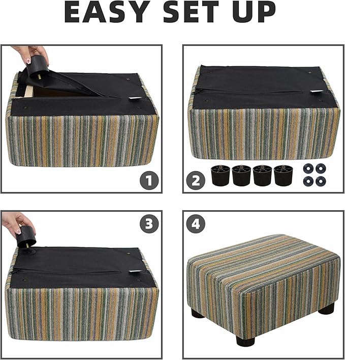CAROLMADE Small Foot Stool Ottoman Footstool