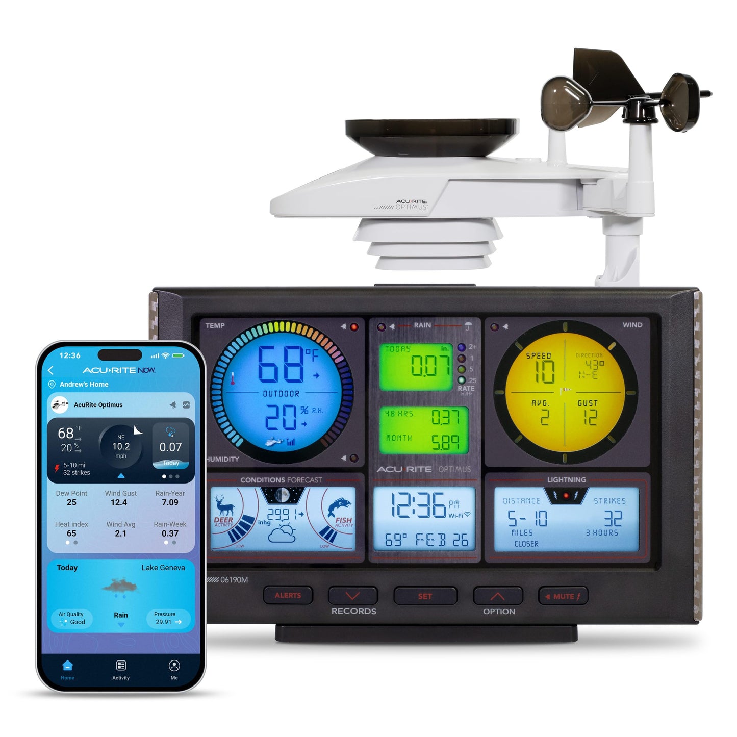 AcuRite Weather Station with Lightning Detection,Wind,Rain Gauge, Sportsman