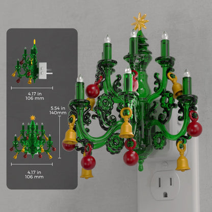 L LOHAS LED Christmas Night Light, Plug in Night Light with Dusk to Dawn Sensor, 3 Brightness Adjustable and RGB Mode, Ideal Nightlight for Christmas Home Decor