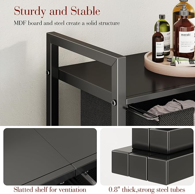 Kitstorack Laundry Basket Organizer, Laundry Hamper