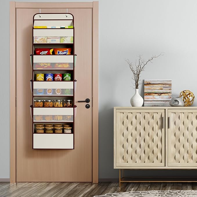 Univivi 1 Pack Over The Door Organizer, Non-Tilting Over The Door Organizer