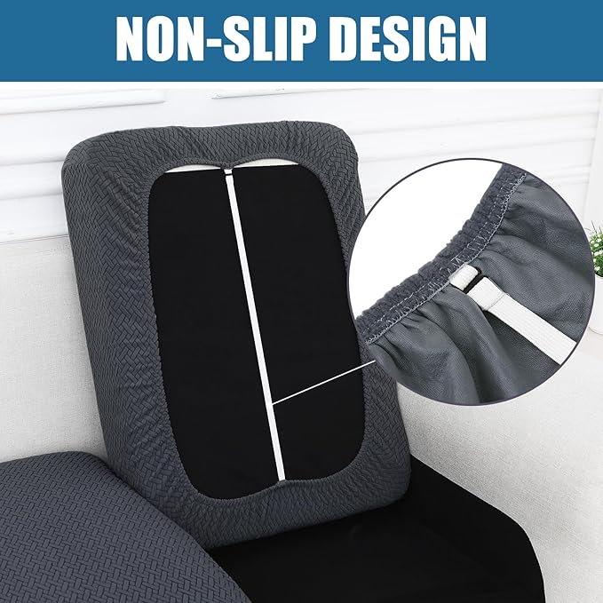 Smiry Waterproof Couch Cushion Covers, Stretch Jacquard Thick Sofa Cushion