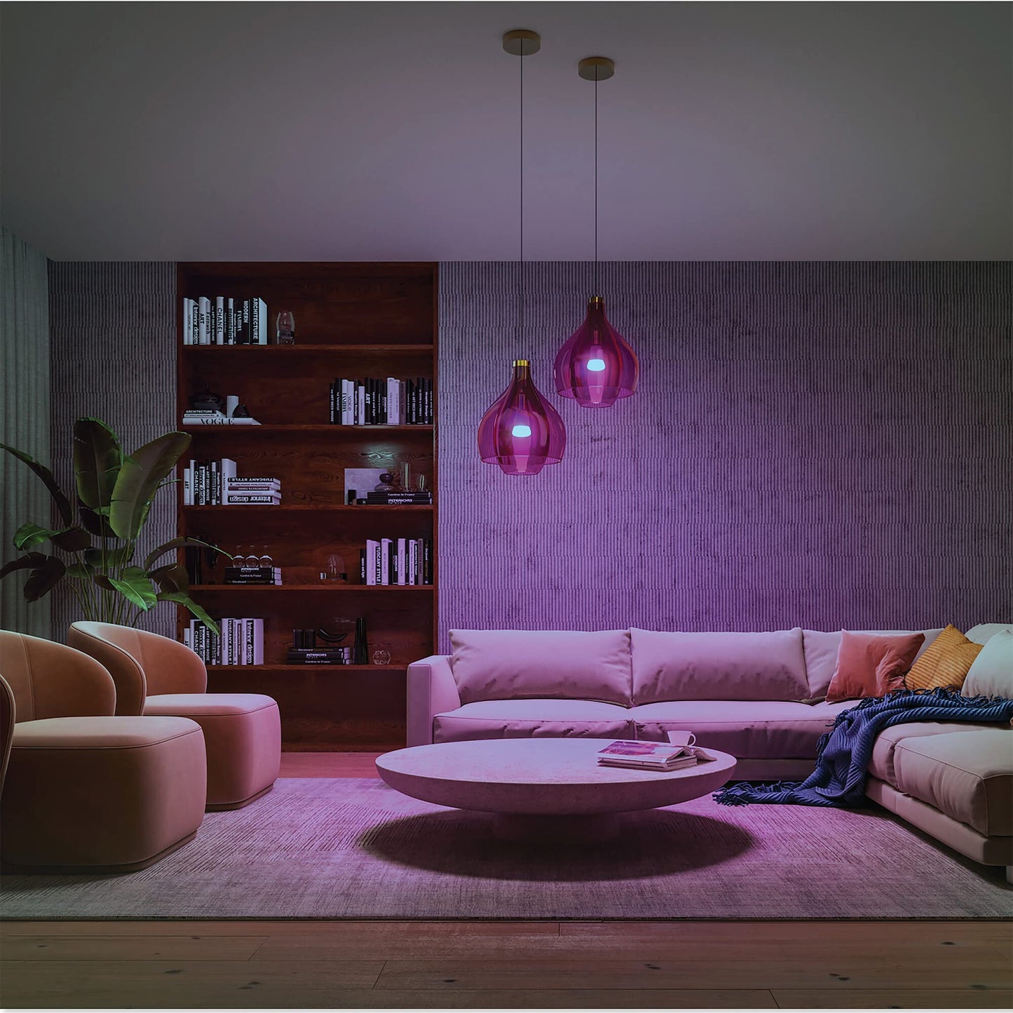 Philips Hue White and Colour Ambiance Smart Light Bulb 2 Pack 75W - 1100 Lumen [E27 Edison Screw] with Bluetooth. Works with Alexa, Google Assistant and Apple Homekit