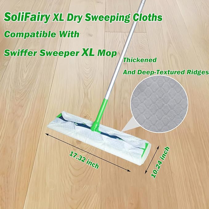 XL Dry Sweeping Cloth Refills for Swiffer Sweeper X-Large Mop, XL Disposable