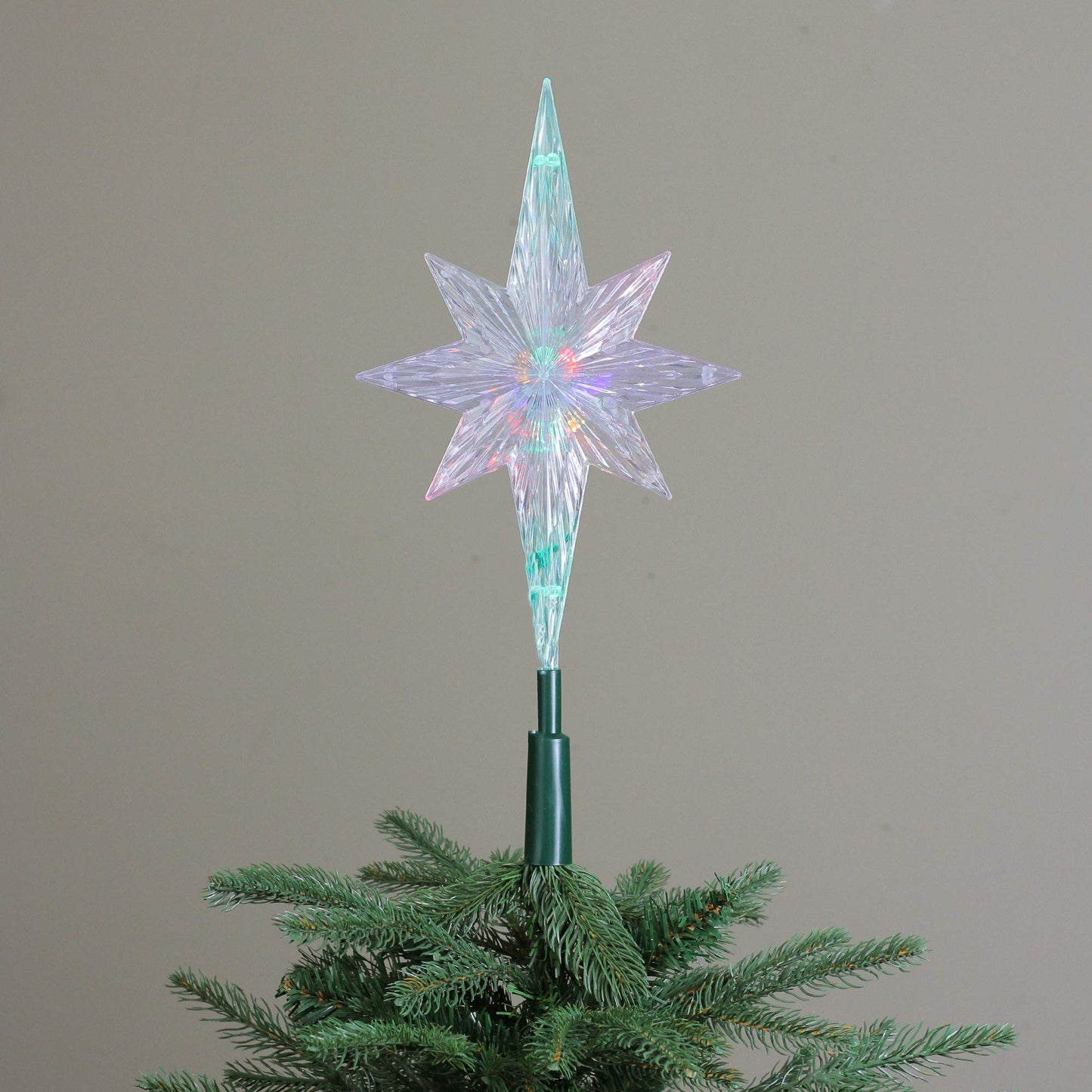 Kurt Adler 11.25-Inch UL Polar Star Treetop with LED Color-Changing Light