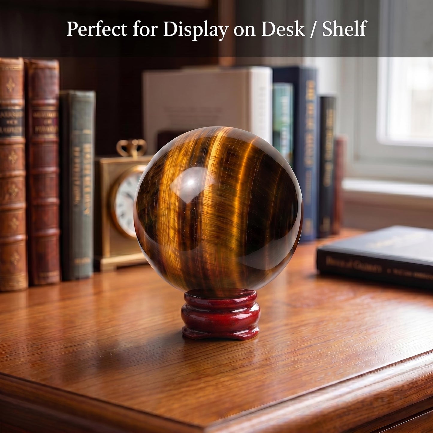 2.36-2.76inch/6-7cm Natural Tiger's Eye Crystal Sphere, Hand Polished Tiger Eye Stone Ball, Healing Crystal Decorative Sphere, Reiki Energy Stone Crafts, Feng Shui Home Ornament, Gift a Small Base