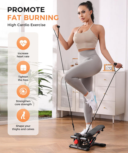 Steppers for Exercise at Home,Mini Stepper with Exercise Equipment for Home Workouts,Hydraulic Fitness Stair Stepper