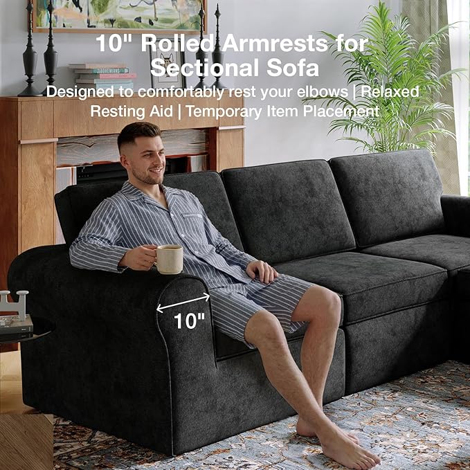 Novilla 108" Modular Sectional Sofa, Modular Sectional Couches