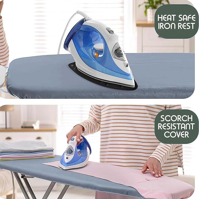 Hearth & Harbor Ironing Board Cover and Pad 15x54 Full Size, Thick Heavy Duty