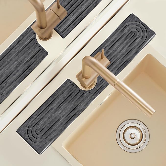 20 Inch Small Faucet Mat for Kitchen Island Sink, Instant Dry Sink Protector