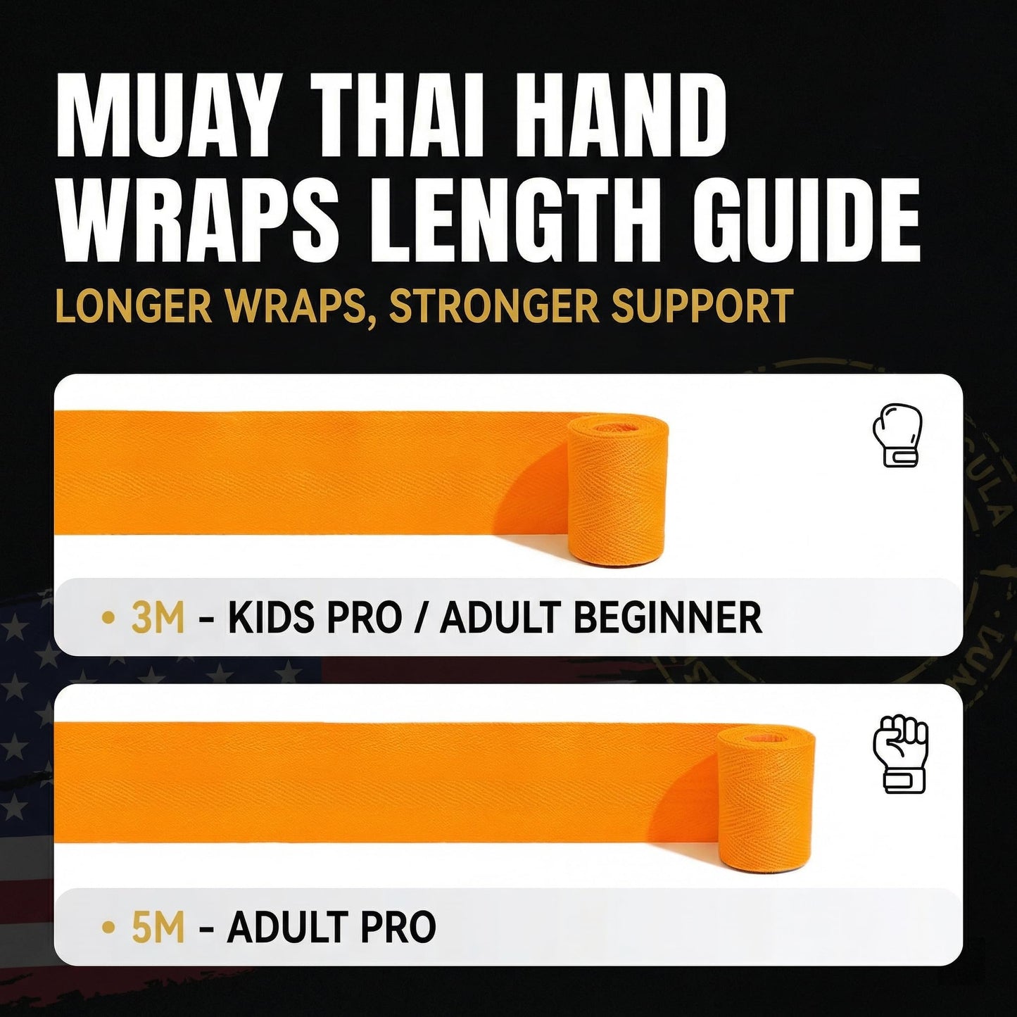 Toichi Hand Wraps for Boxing, Muay Thai, MMA –5M/197 Inches Kickboxing Hand Wraps for Men & Women, Protective Training Wrist Strips for Combat Sports, Martial Arts, Punching Bag Workout