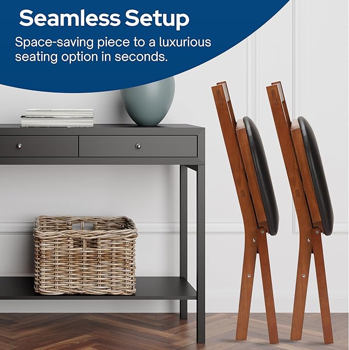 MECO Stakmore True Mission Wooden Folding Chairs