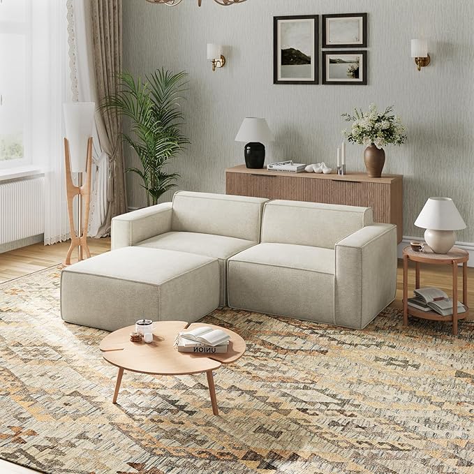 Novilla 84.3" Modular Sectional Sofa, No Assembly Cloud Sectional Couch