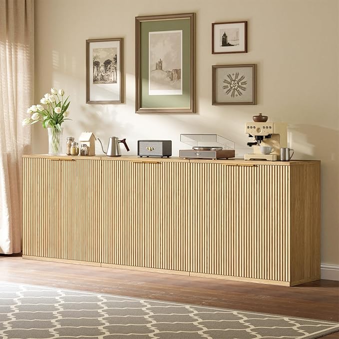 Evermagin 63" Oak Buffet Cabinet